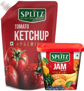 Splitz Tomato Ketchup 950g & Mixed Fruit Jam 700g Combo Price in India ...