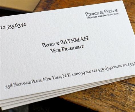 American Psycho Business Card Template 的图像结果