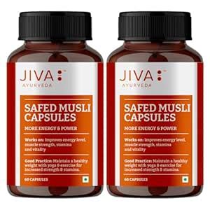 Buy Jiva Safed Musli - 60 * 2 Capsules for Body Strength, Stamina, and ...