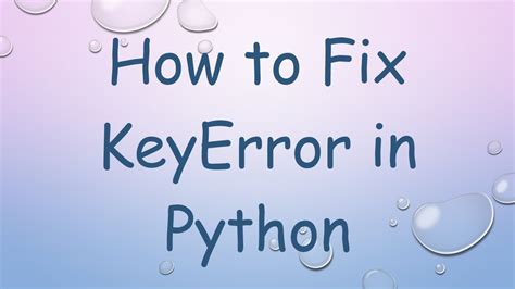 Image result for KeyError