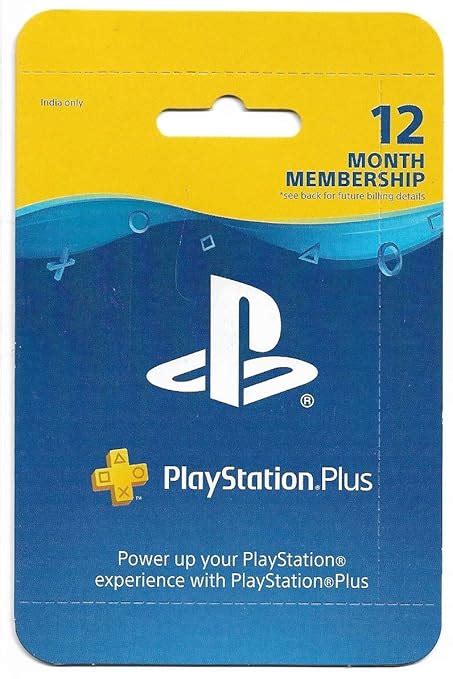 Sony PlayStation Plus 12 Months Membership Card (Indian PSN Account ...
