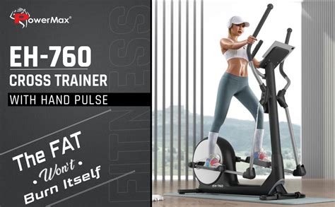 Buy PowerMax Fitness EH-760 Elliptical Cross Trainer with Water Bottle ...