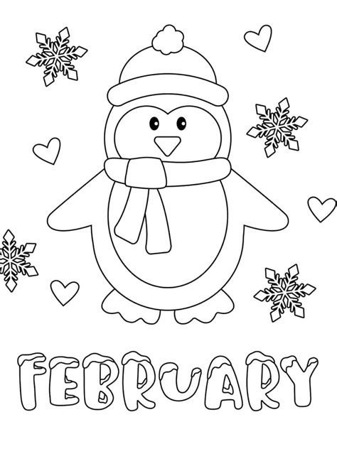 February Coloring Pages