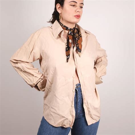 Gucci Women's Tan Blouse | Depop