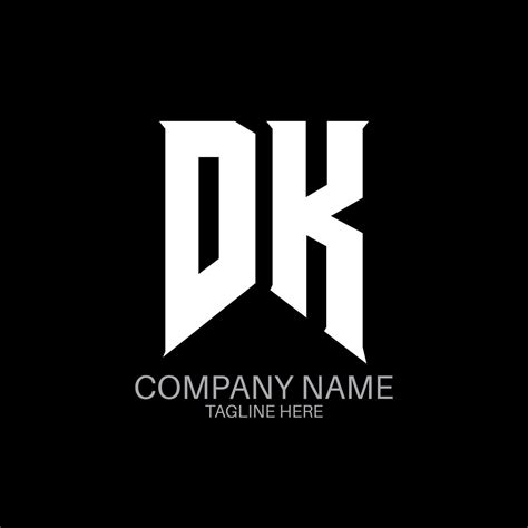 DK Letter Logo Design. Initial letters DK gaming