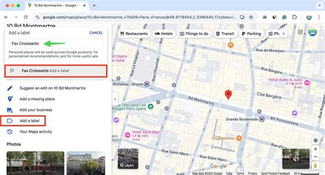 How to add labels to places and locations in Google Maps