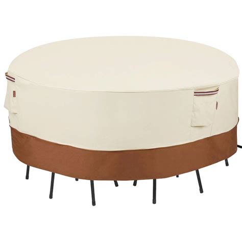 SONGMICS Patio Table Cover, 600D Round Table and Chairs Set Cover for ...