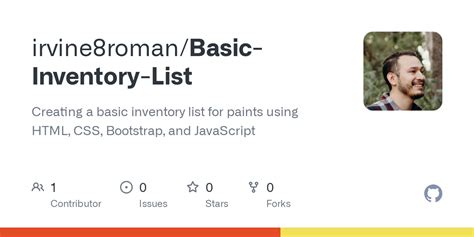 Inventory List Code in JavaScript 的图像结果