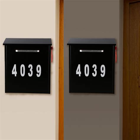 Buy Black Wall Mount Mailbox - Large Capacity Security Wall Mailbox ...