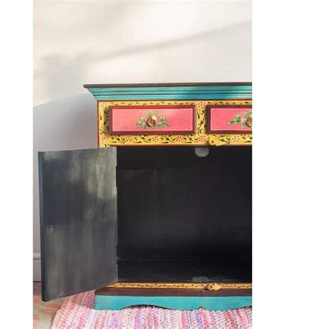 Handicraft Painted Side Storage Cabinet, Wooden Kitchen Cabinet/Bedroom ...