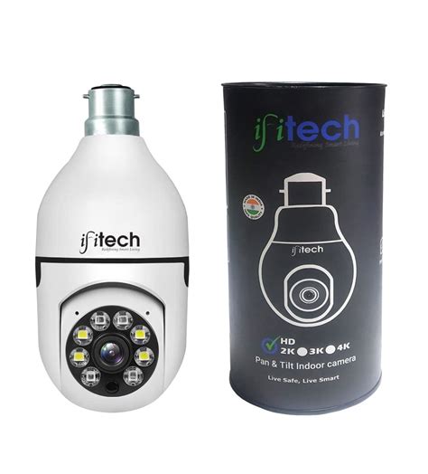 Buy IFITech Bulb Shape Indoor HD 2304*1296 (3 Megapixels) CCTV WiFi ...