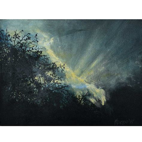 Canvas Painting Burst Of Sun Rays