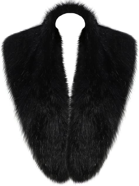 La Carrie Women's Faux Fur Collar Scarf Wrap Cold Winter Warmer ...