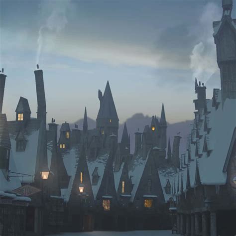 Download A magical day at Hogsmeade Village Wallpaper | Wallpapers.com