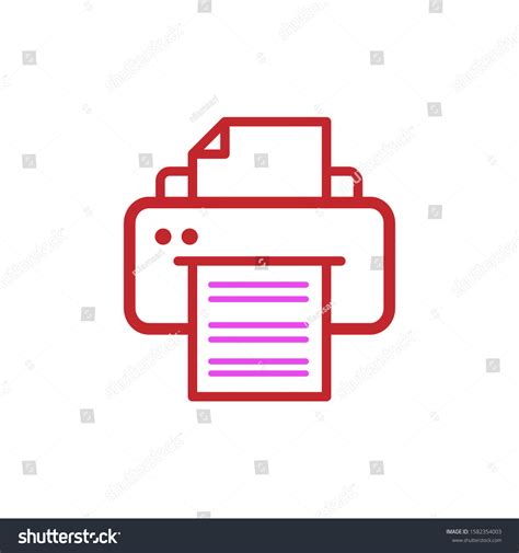 Printer Icon Trendy Flat Design Stock Vector (Royalty Free) 1582354003 ...