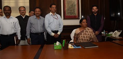Smt. Nirmala Sitharaman takes charge as Union Minister of Finance ...