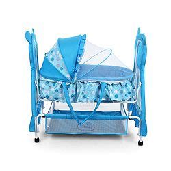 Babyhug Love Teddy Print Bassinet with Swing Lock Function and ...