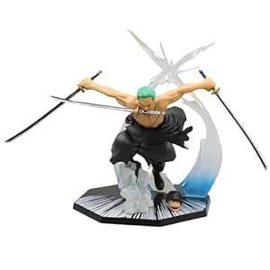 Realmkart Zoro Action Figure Three Sword Style Onigiri with Replaceable ...