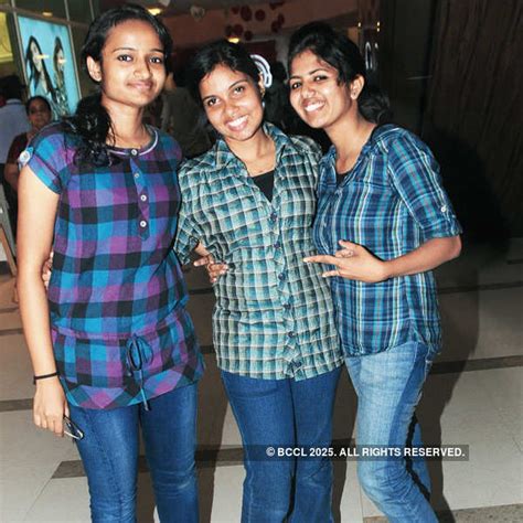 Aswathy, Arathy and Neethu at a flash mob held at a Kochi mall during ...