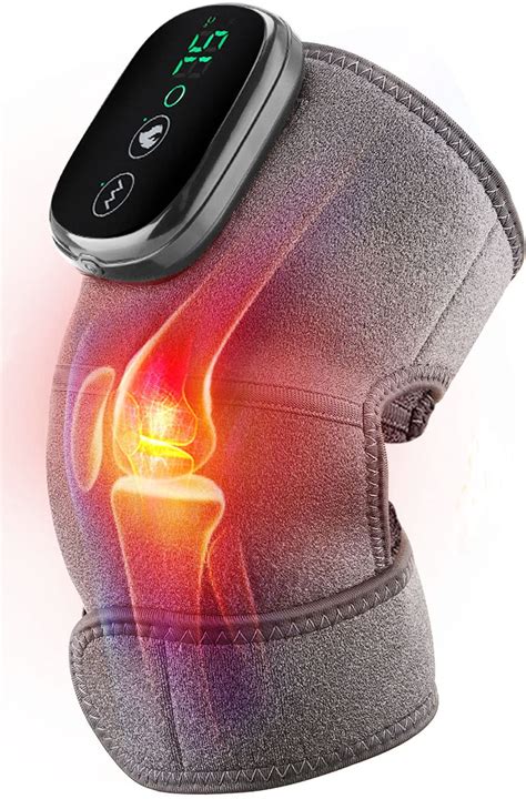 MOAJAZA Polyester 3-in-1 Heated Knee Massager With Vibration - Cordless ...