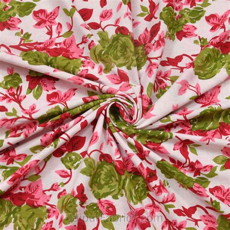 Pink Wavy Border and Floral Print Cotton Double Bed Sheet – JaipurFabric®
