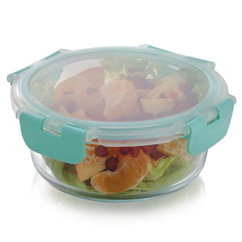 Buy Magnus Glock Glass Food Round Container with Break-Free Detachable ...