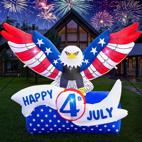 Amazon.com: 7.2FT 4th of July Inflatables Outdoor Decorations Flying ...