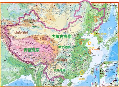 分享中国地图（包括四大高原四大盆地三大丘陵三大平原） - 哔哩哔哩专栏