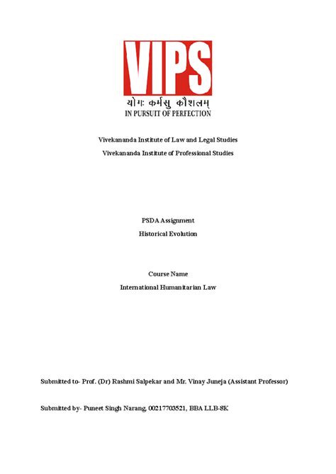 IHL PSDA- Puneet Singh- 002177 035 21-8K - Vivekananda Institute of Law ...