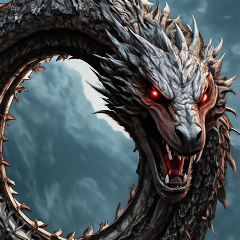 "Concept colour sketch art, ouroboros, graphic ink sketch, professional ...