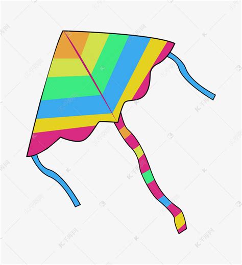 手绘彩色的风筝插画素材图片免费下载-千库网