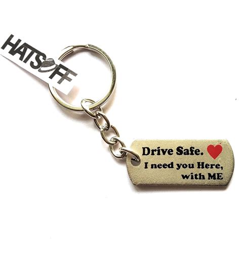 HATSOFF Drive Safe Key chain for the loved ones | Best Gift for Family ...