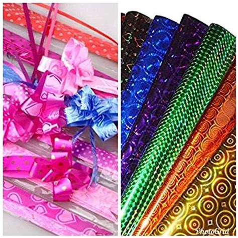 Paraspapermart Gift Wrapping Sheets- Holographic Metallic Design, Pack ...