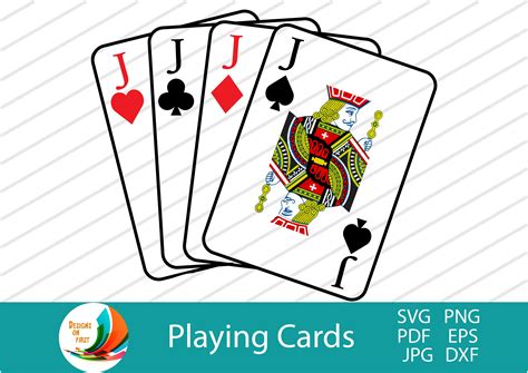 Playing Cards 4 Jackssvg cut Files Svg Cards Clip Art | Etsy