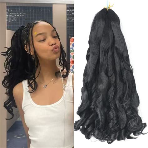 Amazon.com : French Curly Braiding Hair 16 Inch 8 Packs Curly Braiding ...