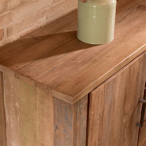 Living Room Sideboard in Recycled Wood with Doors and Drawers