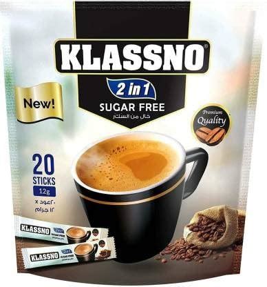 KLASSNO 2-In-1 Sugar Free Coffee Mix, 12g Pack of 20 - Instant Coffee ...