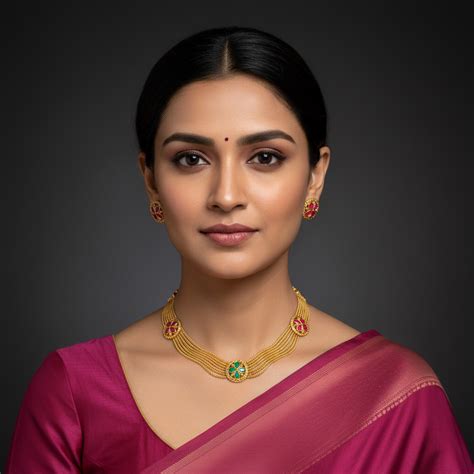 Nakshi Thin line Neckalce With EARRINGS - NN00909 – Spurthi Jewels