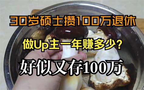 30岁硕士攒100万提前退休做Up主 好似又存100万【献给最爱的躺友们】-三十岁退休了-三十岁退休了-哔哩哔哩视频