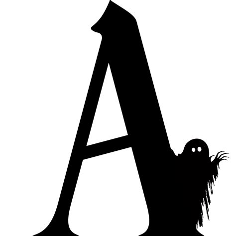 Halloween Black Alphabets 12042428 PNG