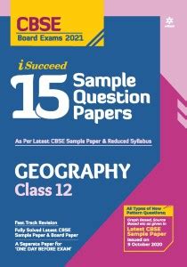 Cbse New Pattern 15 Sample Paper Geography Class 12 for 2021 Exam with ...