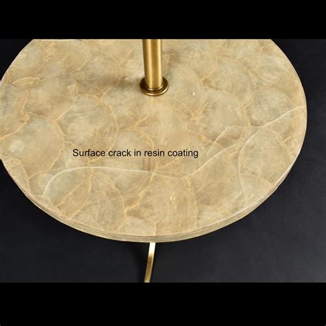 Two-Head Luxury Brass Vintage Floor Lamp with Capiz Shell Table Top at ...