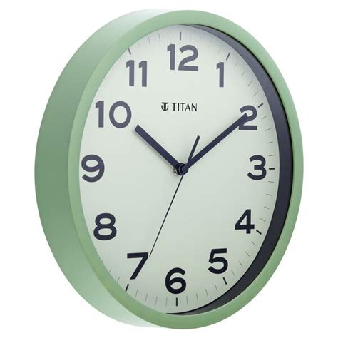 Buy Online Titan Classic Light Green Wall Clock with Silent Sweep ...