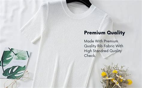 Buy Istyle Can Plain Round Neck Rib Knit Regular Top for Women (X-Small ...
