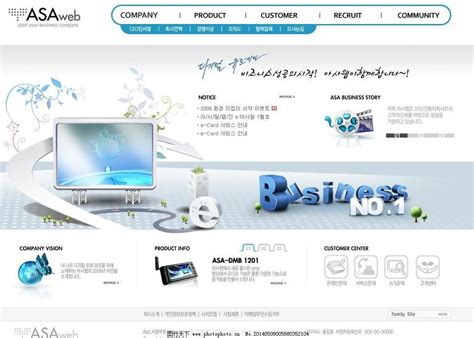 电子商务网站韩国模版图片_纹理边框_设计元素_图行天下图库