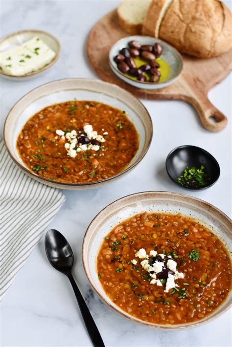 Best Greek Lentil Soup Recipe - Fakes - Mediterranean Savor