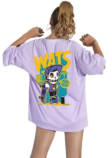 Buy Loviya Industries Half Sleeve Back Print Cotton Oversized T-Shirts ...