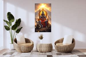 Tam tam 36 inch Religion Lord Shiva Poster For Wall Home office Decor ...