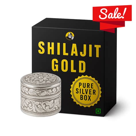 Muscleape Himalayan Shilajit Resin 5g | Silver Container + 24K Gold In