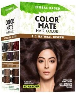 COLOR MATE Herbal Based Hair Color, 9.2 Natural Brown , 9.2 Natural ...